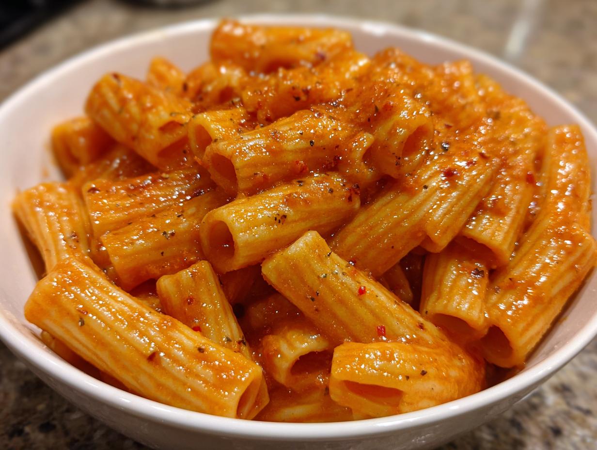 Spicy Vodka Rigatoni Bliss: 1 Amazing Recipe