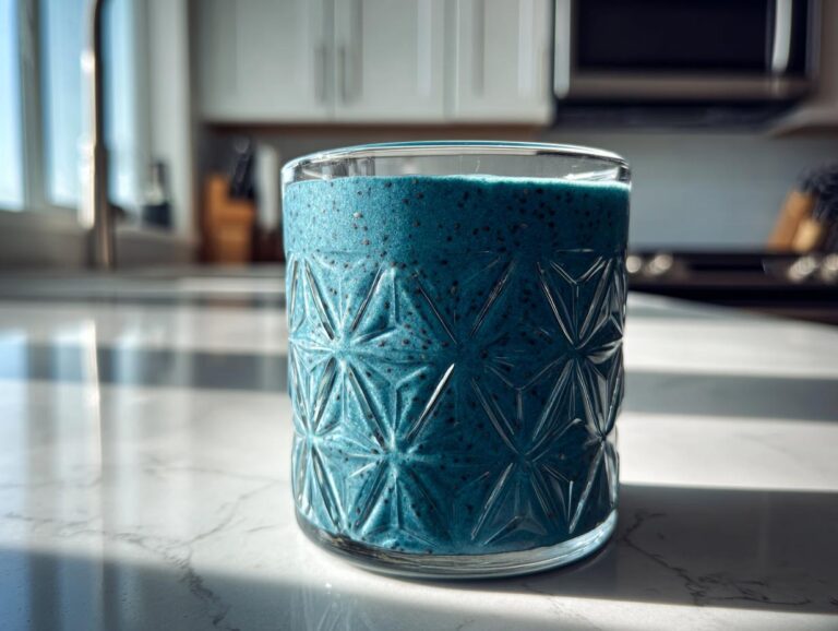 Blue spirulina smoothie