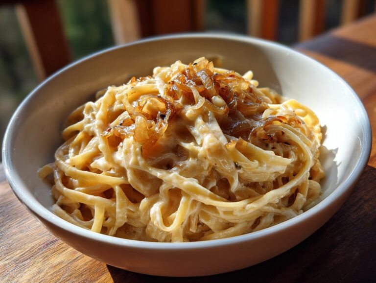 Caramelized onion pasta