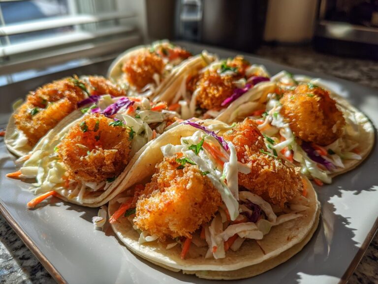 Coconut shrimp tacos