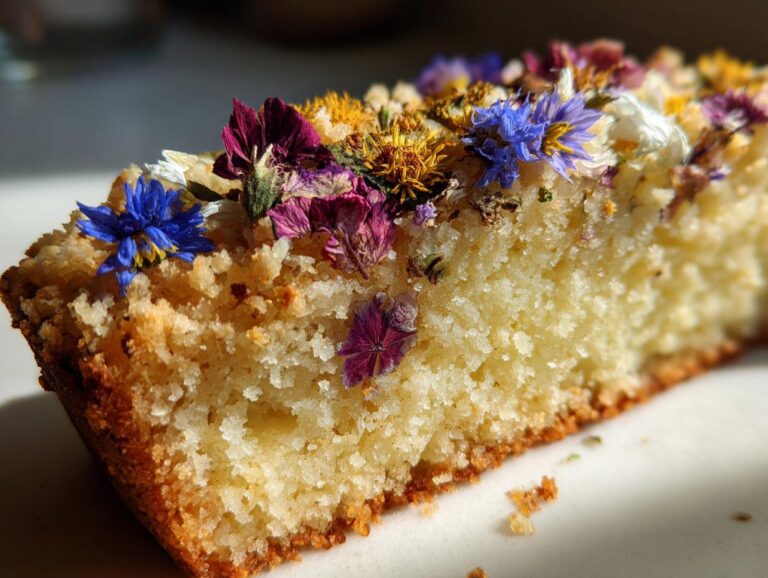 Edible flower desserts