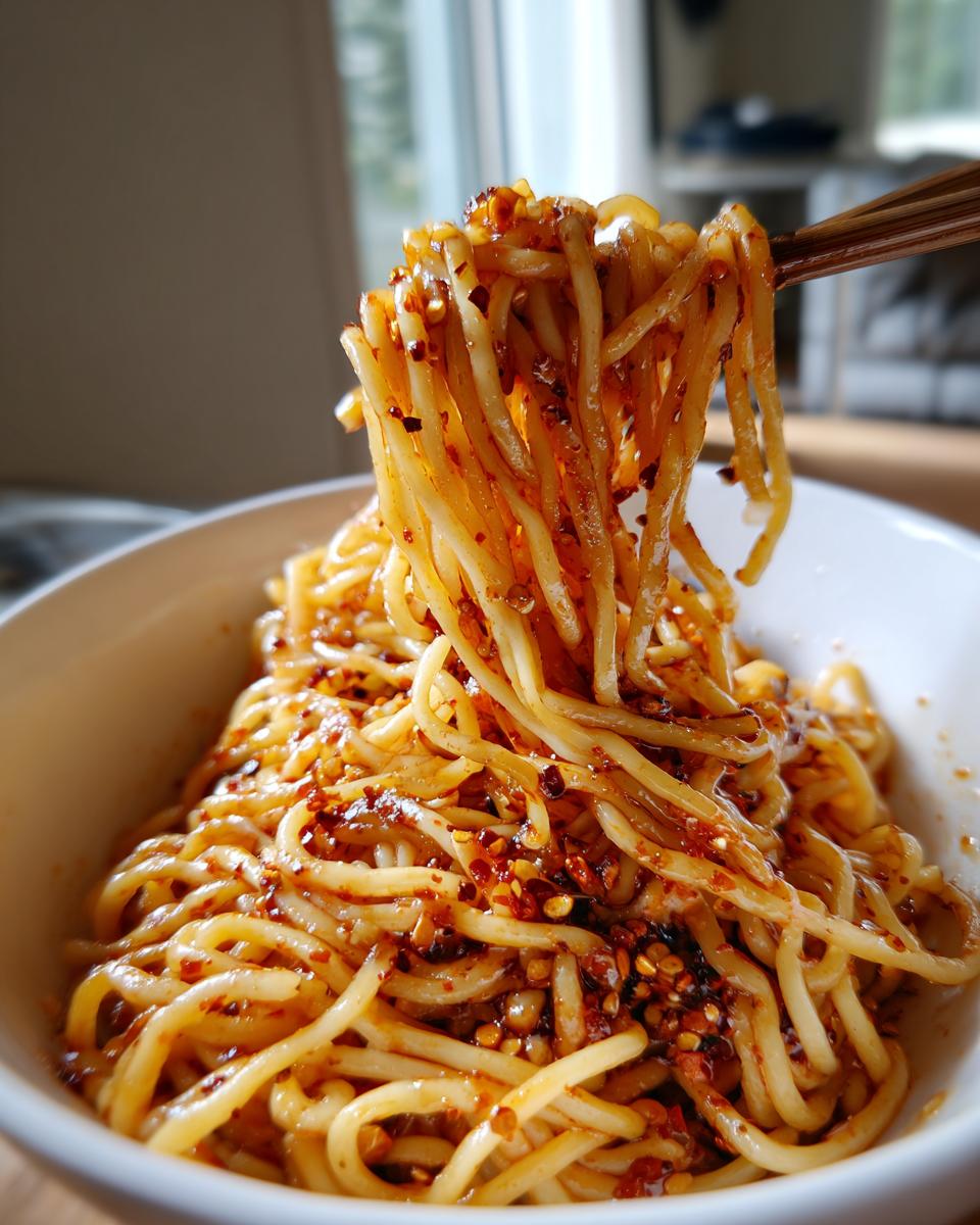 Garlic chili oil noodles - detail 1