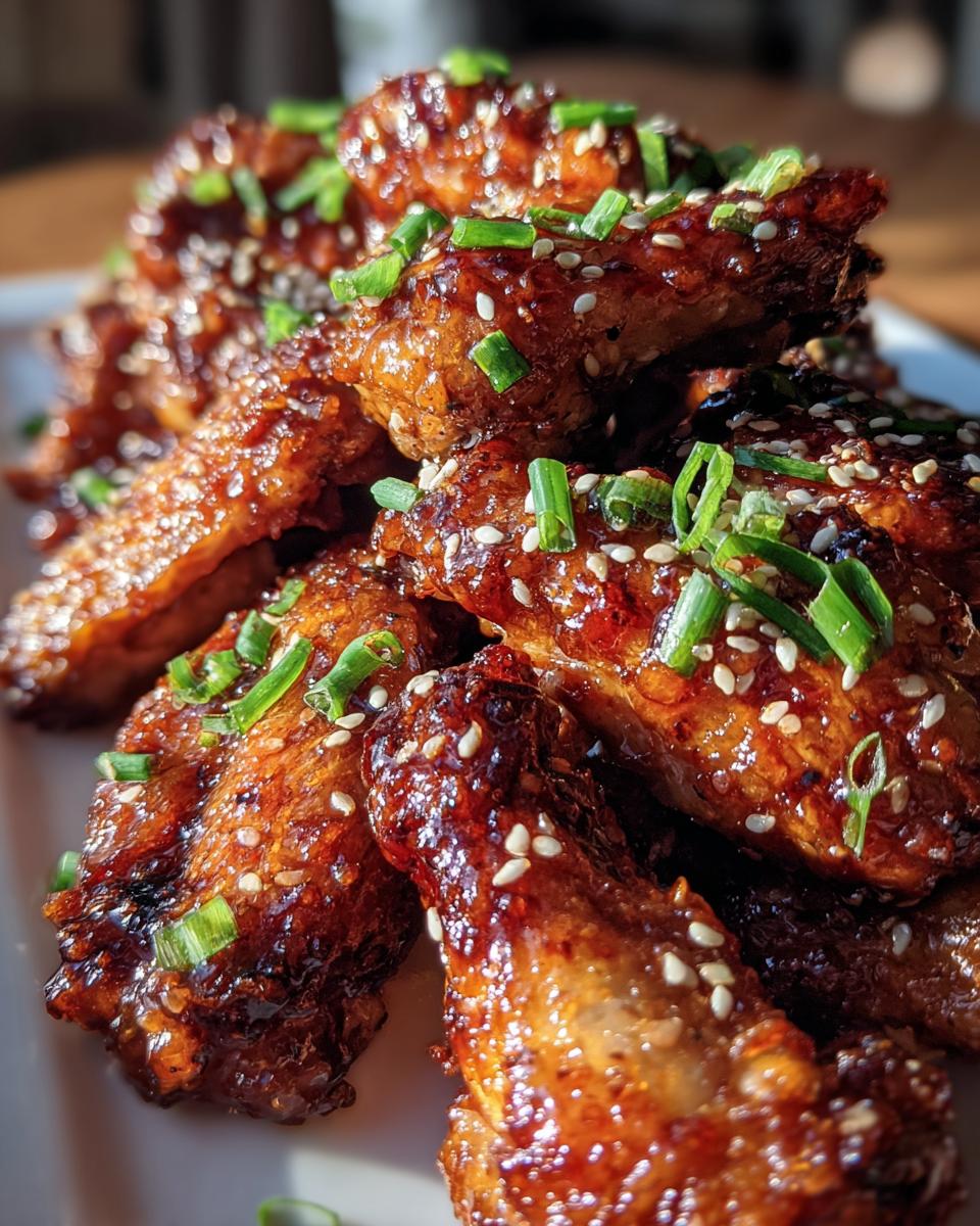 Honey sriracha wings - detail 1