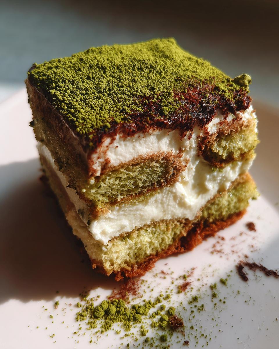 Matcha tiramisu - detail 1