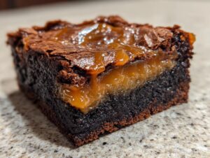Miso caramel brownies