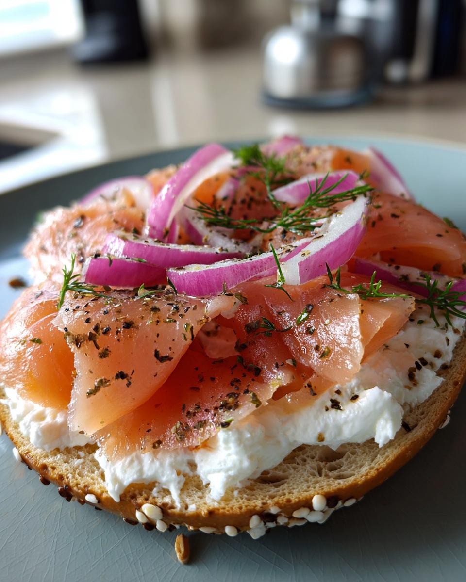 Smoked salmon bagels - detail 1