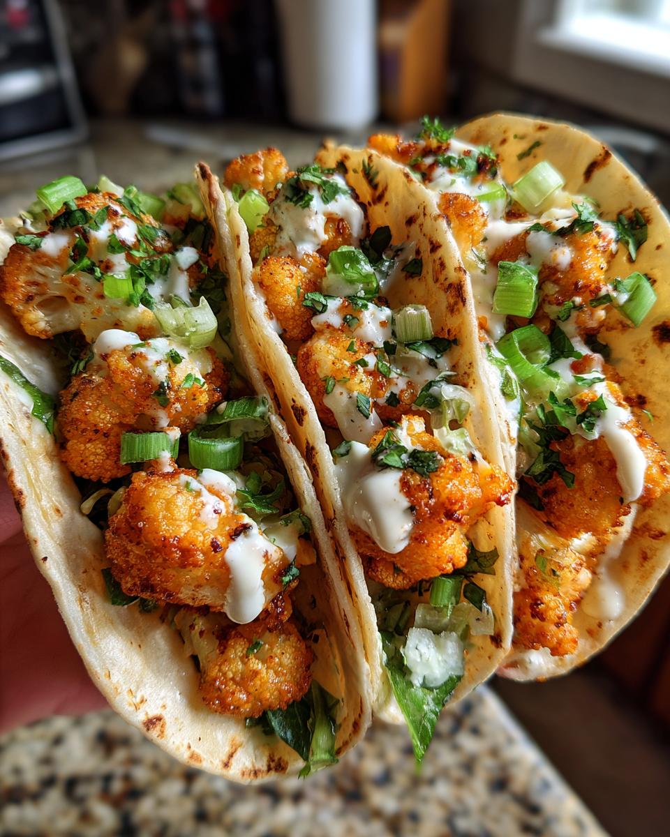Buffalo cauliflower tacos - detail 1