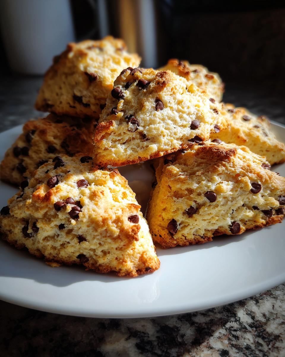 Chocolate chip scones - detail 1
