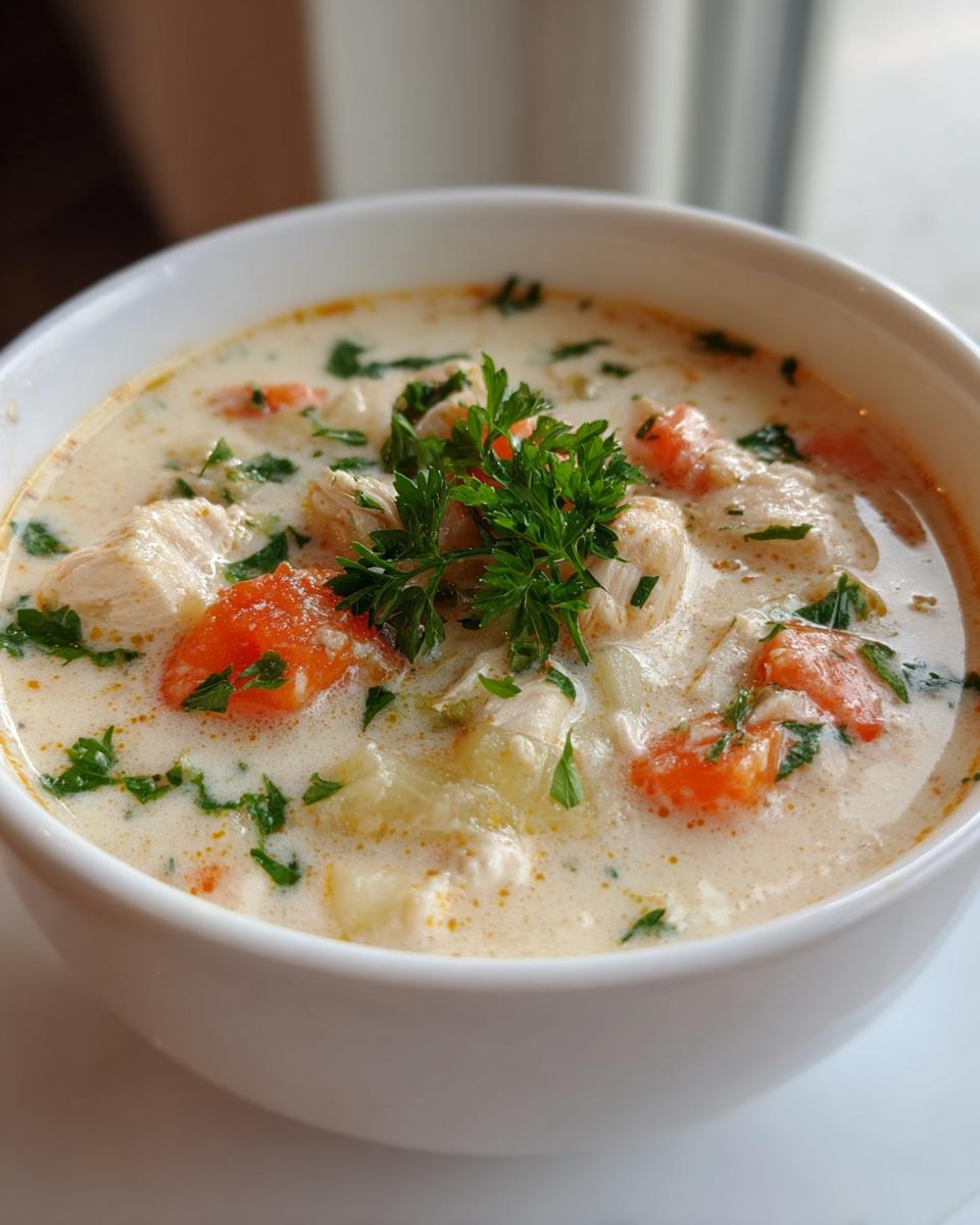 Creamy chicken soup - detail 1