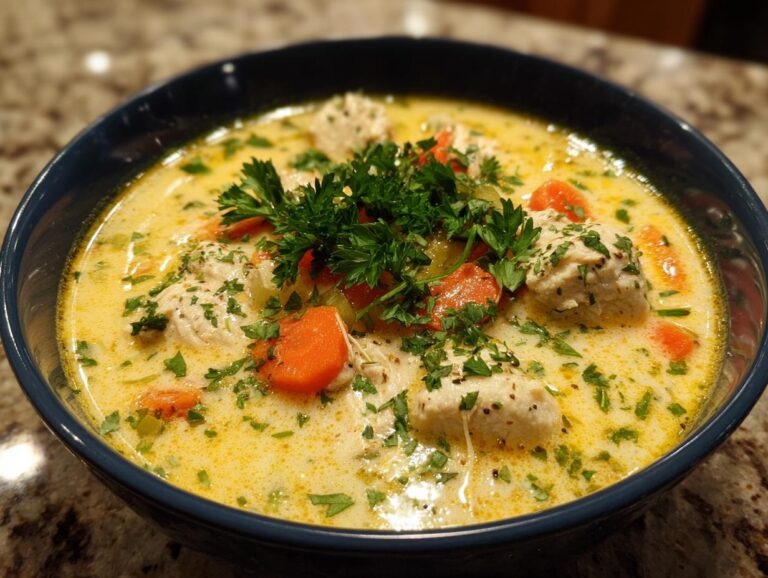 Creamy chicken soup