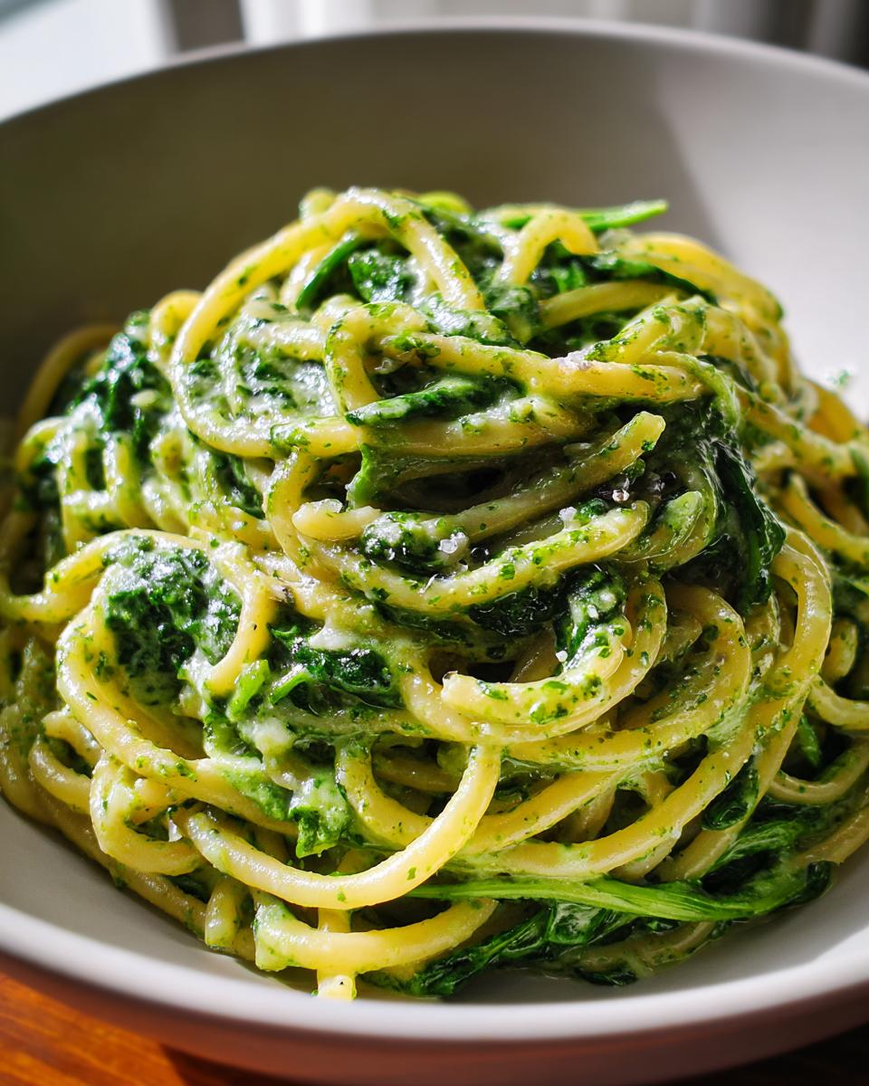 Creamy spinach pasta - detail 1