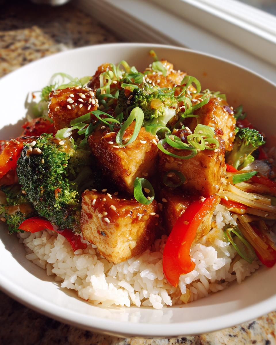 Crispy tofu rice bowls - detail 1