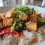 Crispy tofu rice bowls