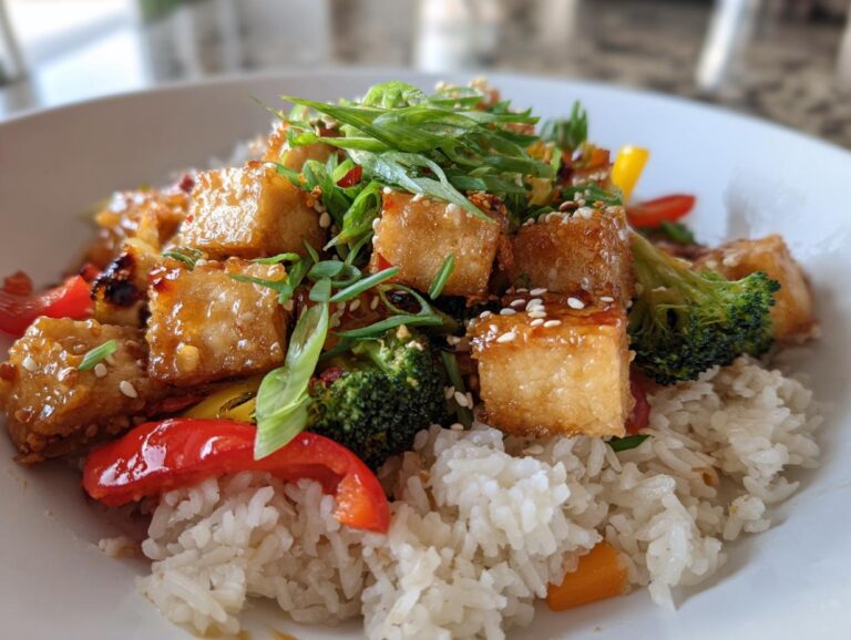 Crispy tofu rice bowls