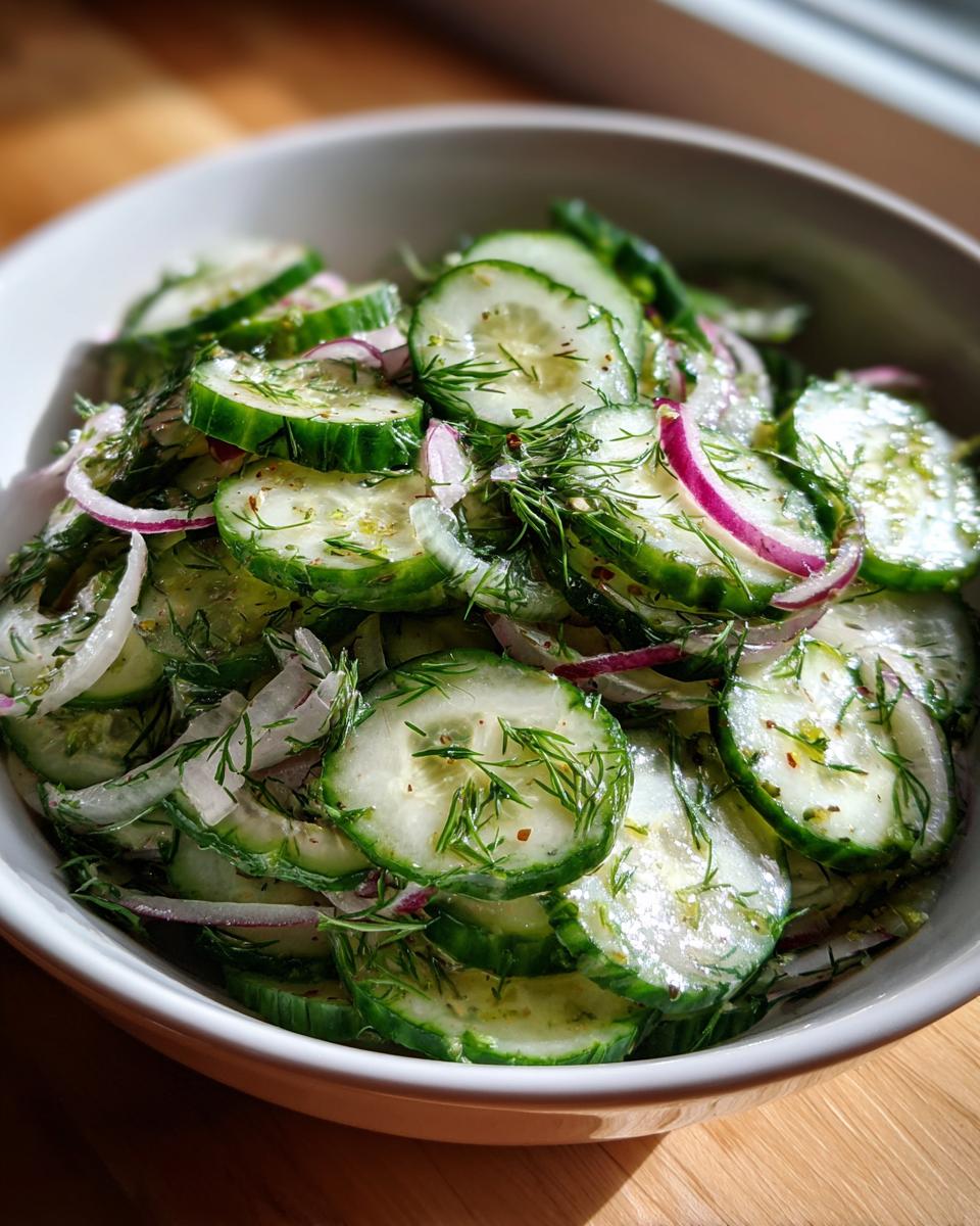 Cucumber dill salad - detail 1