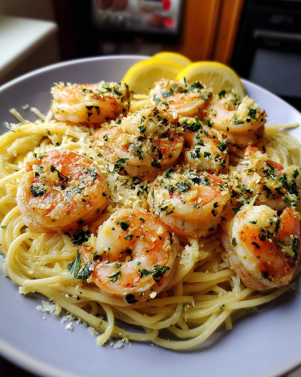 Garlic shrimp scampi - detail 1