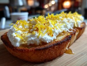 Lemon ricotta toast