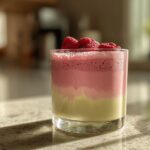 Raspberry matcha smoothie