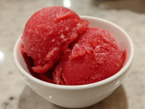 Raspberry sorbet