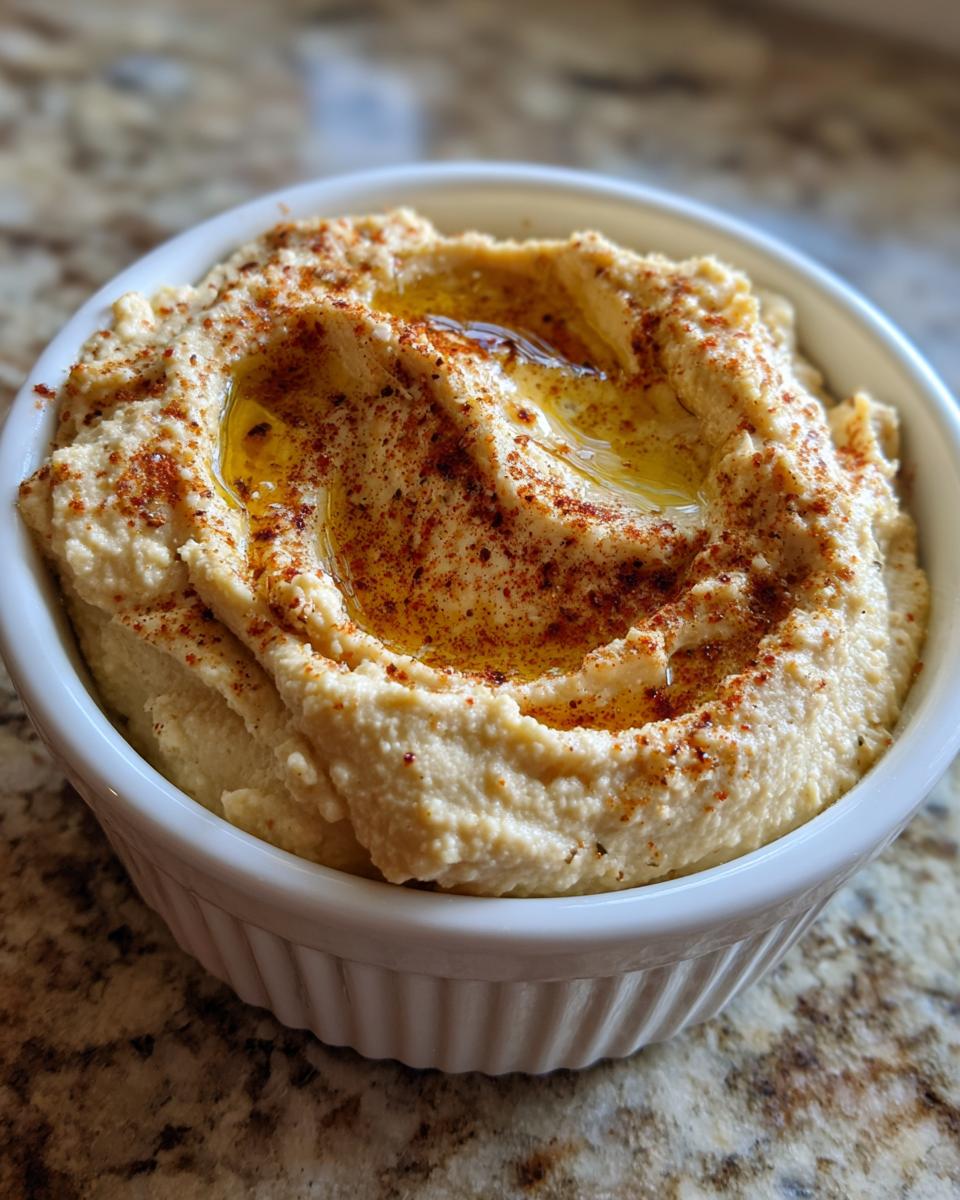 Roasted garlic hummus - detail 1