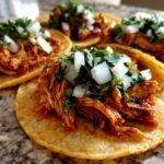 Shredded chicken tacos