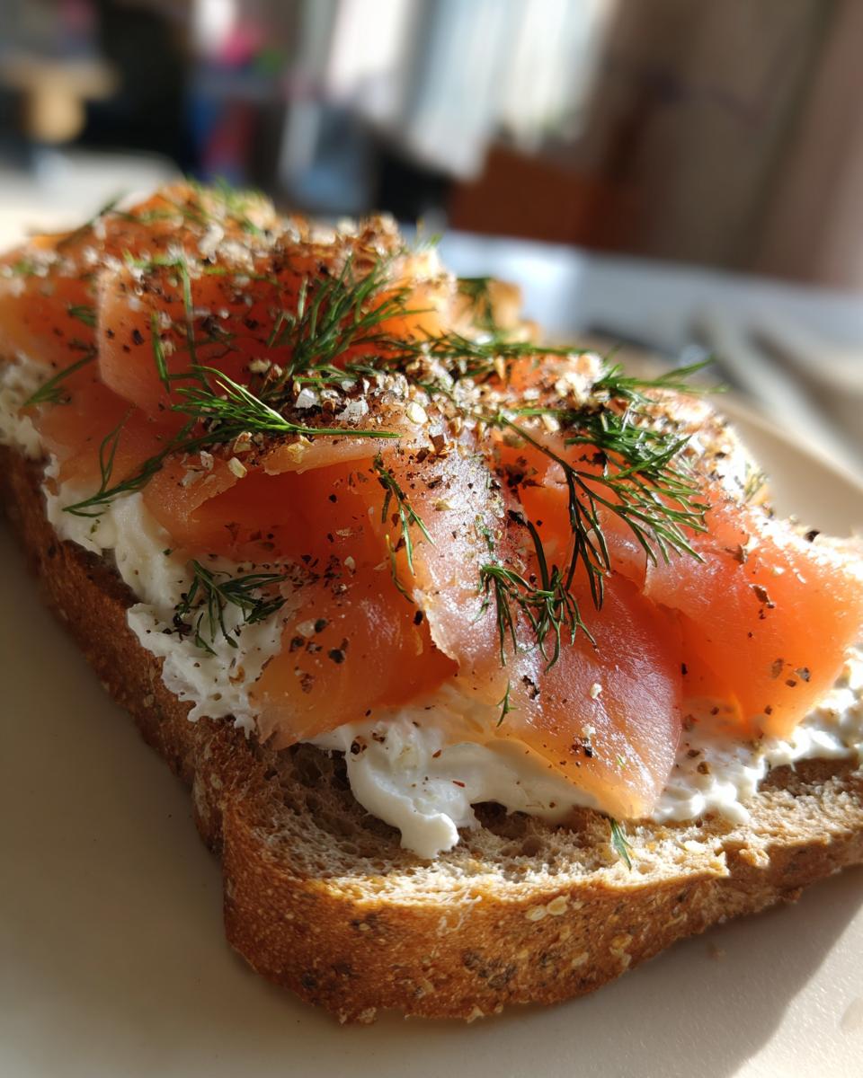 Smoked salmon toast - detail 1
