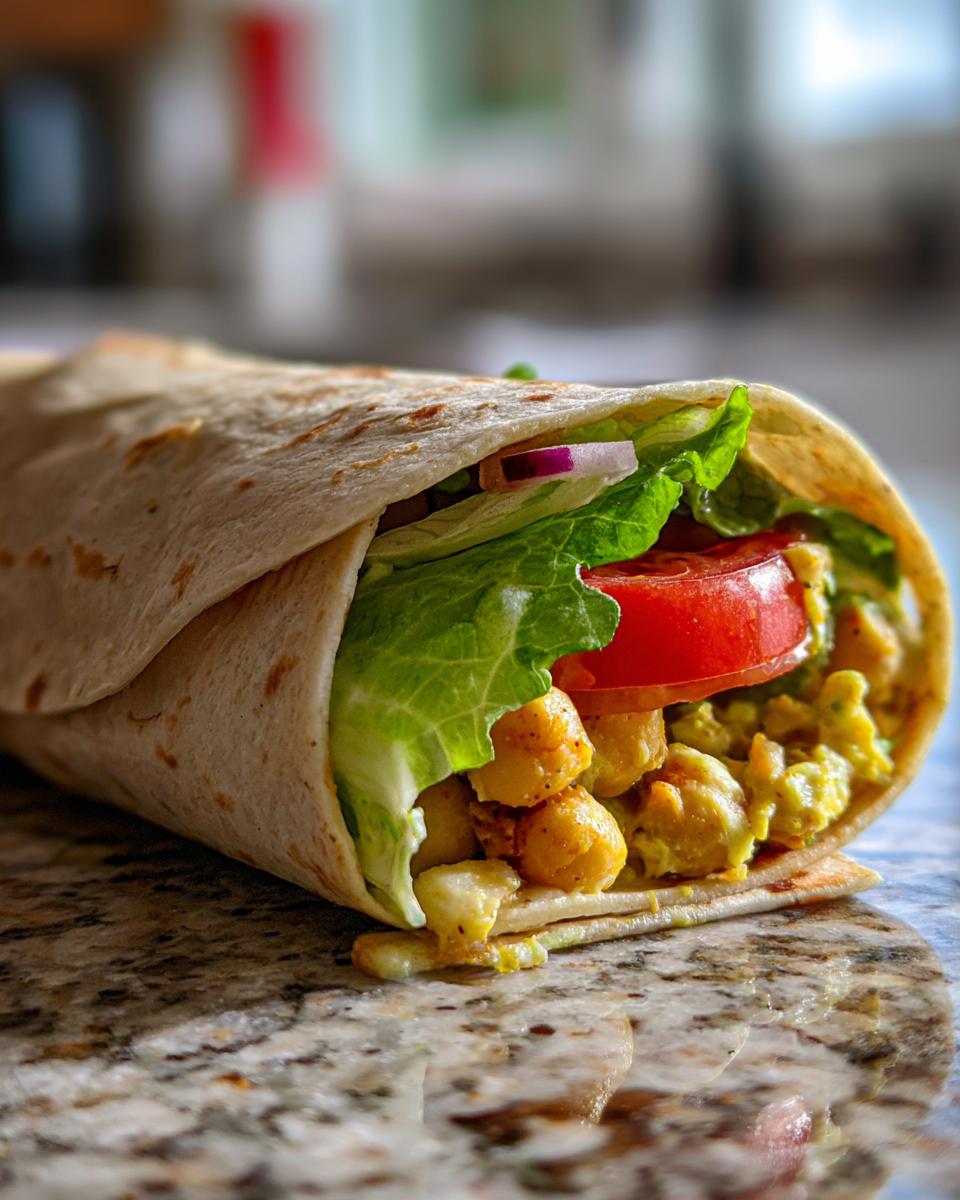Spicy chickpea wraps - detail 1