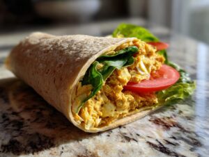Spicy chickpea wraps