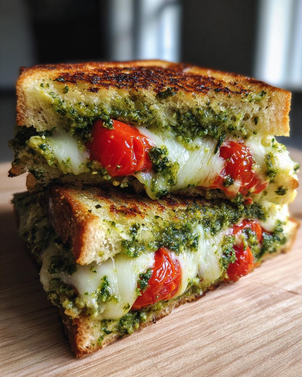 Vegan pesto sandwiches - detail 1