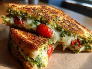 Vegan pesto sandwiches