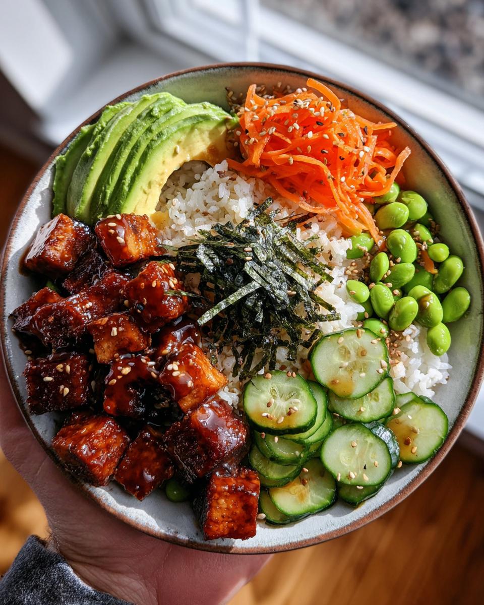 Vegan poke bowl - detail 1