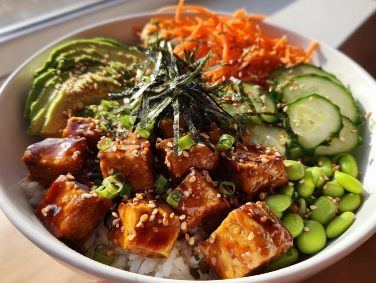 Vegan poke bowl
