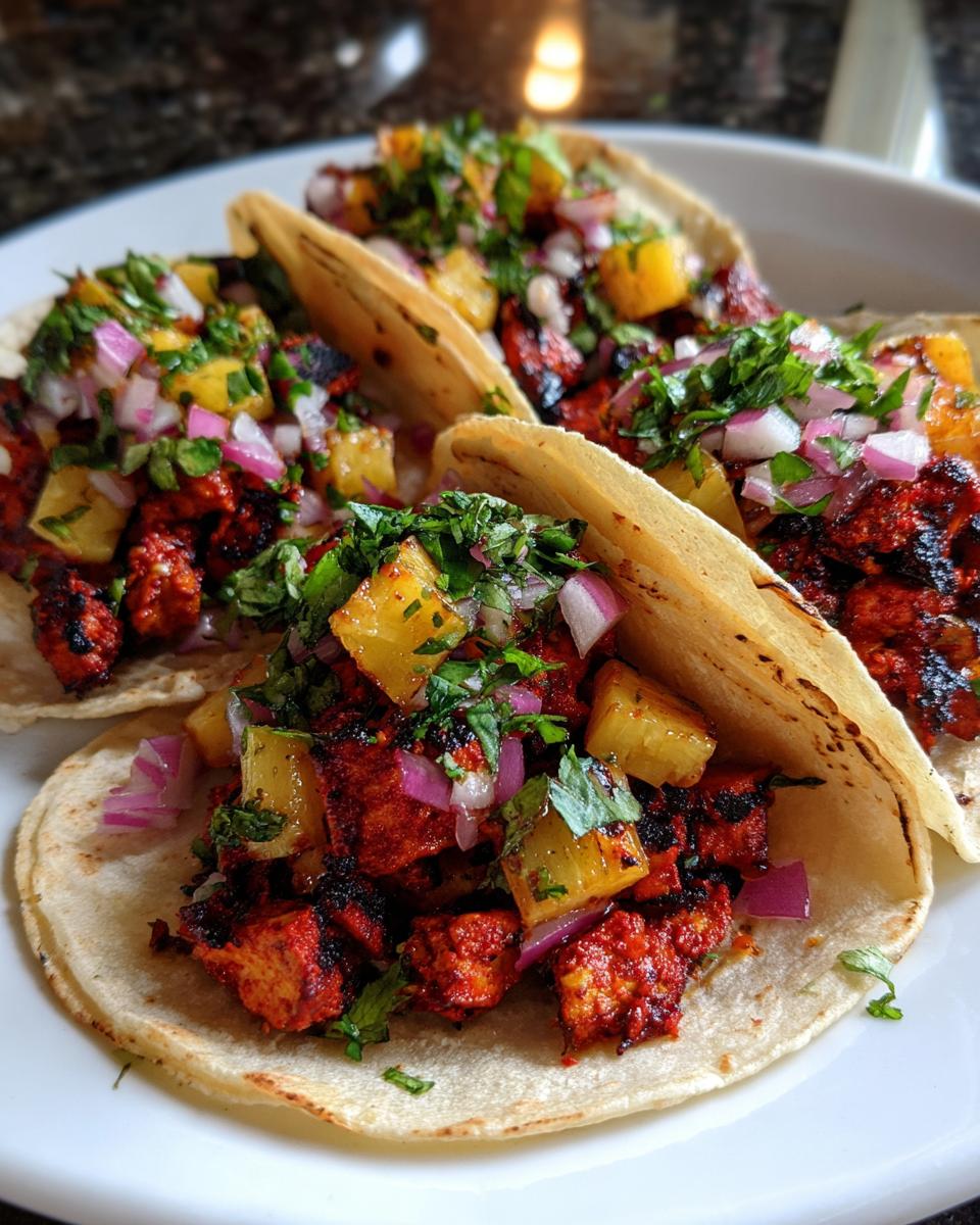 Vegan tacos al pastor - detail 1