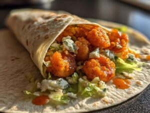 Buffalo shrimp wraps