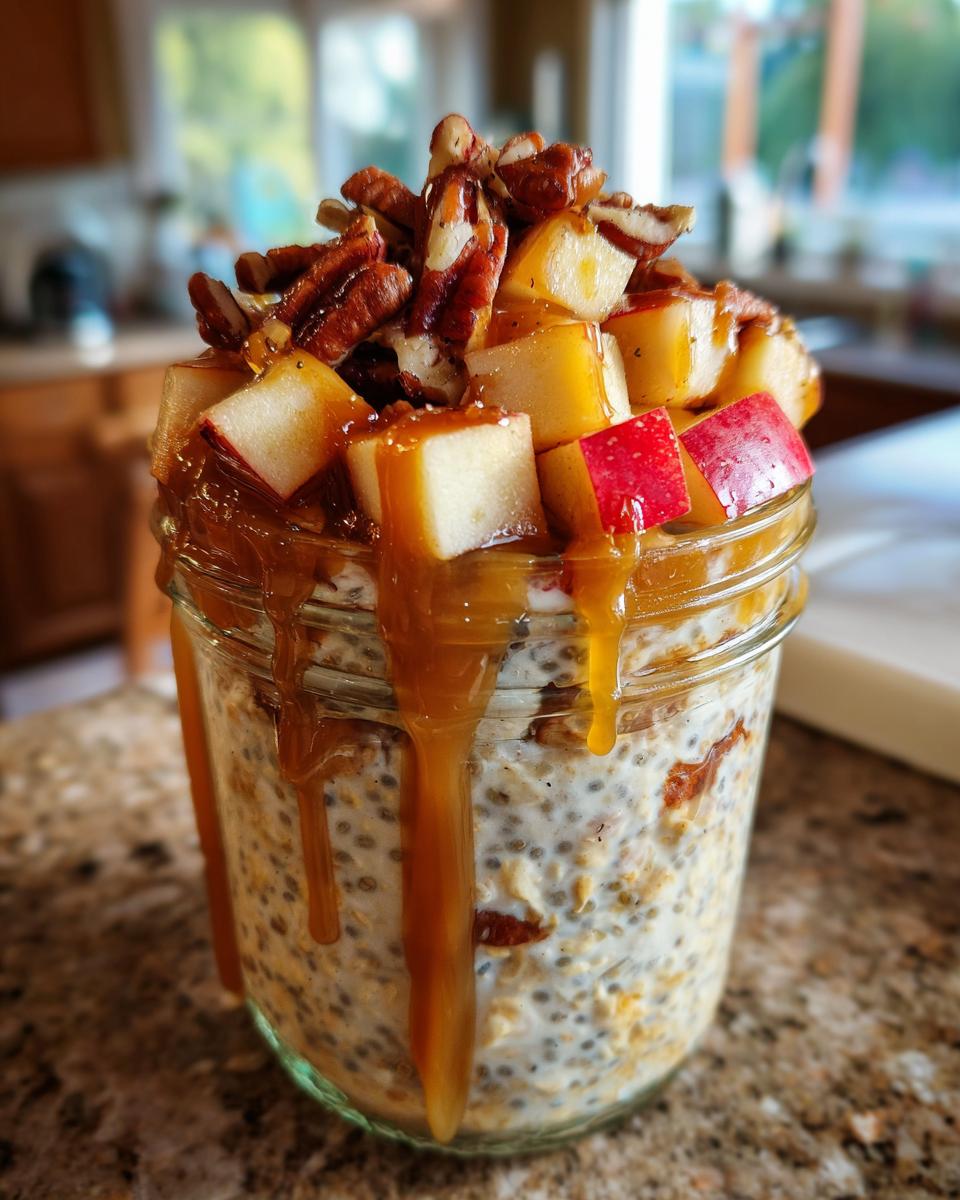 Caramel apple overnight oats - detail 1
