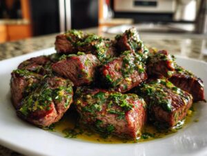 Chimichurri steak bites