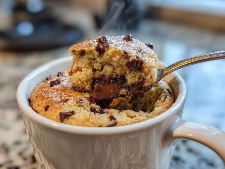 Chocolate chip mug cake
