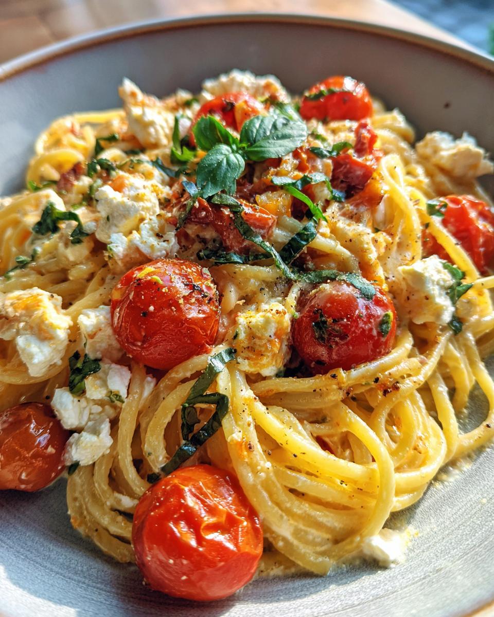 Creamy feta pasta - detail 1