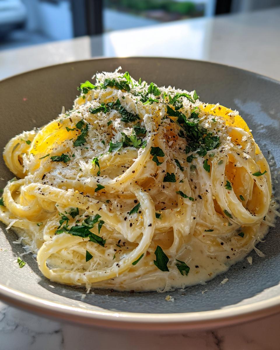 Creamy lemon pasta - detail 1