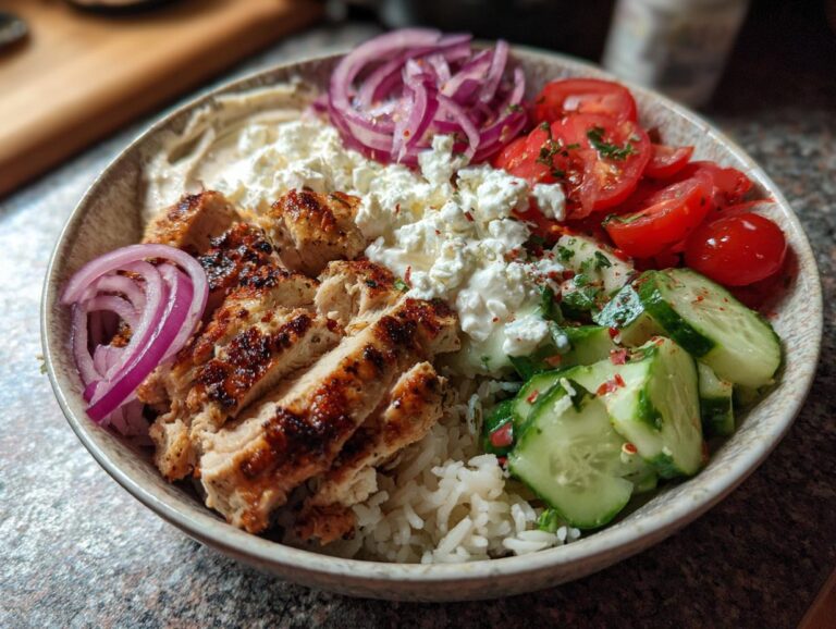 Greek chicken bowls