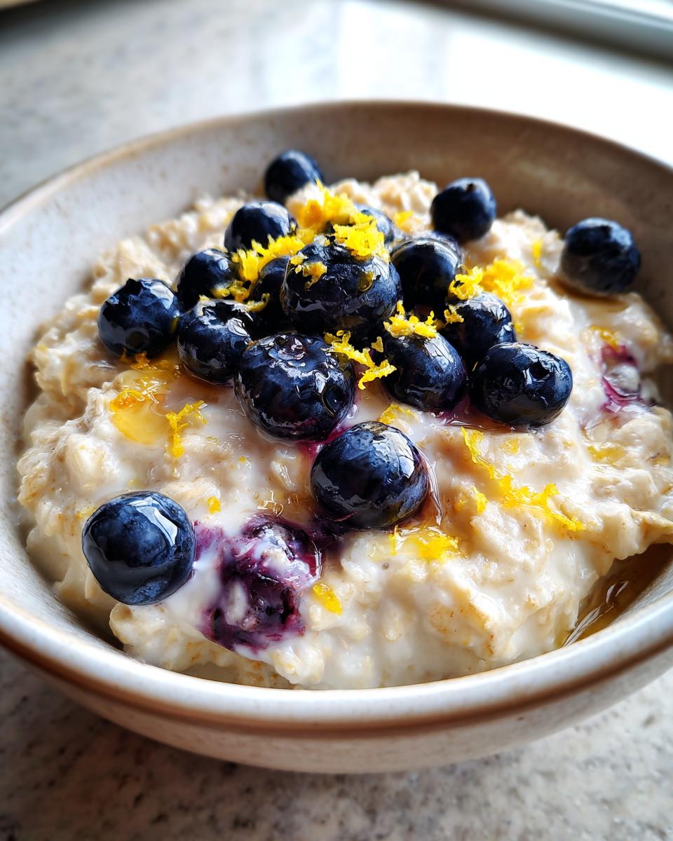 Lemon blueberry oats - detail 1