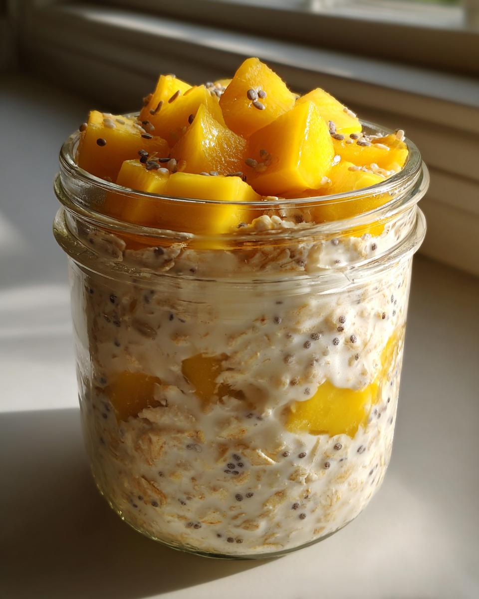 Mango overnight oats - detail 1