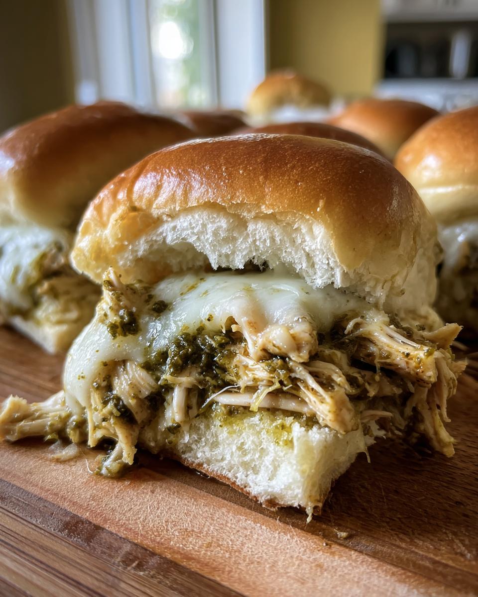 Pesto chicken sliders - detail 1