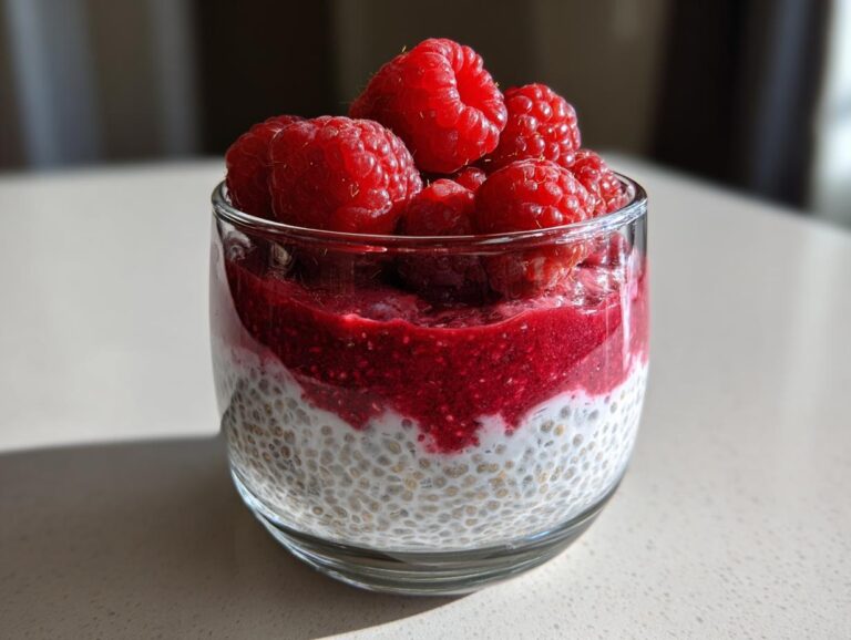 Raspberry chia pudding