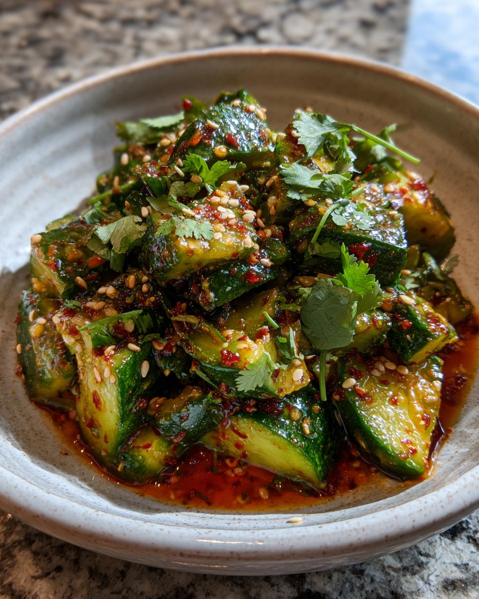 Smashed cucumber salad - detail 1