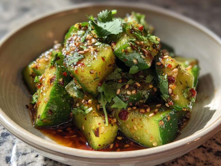 Smashed cucumber salad