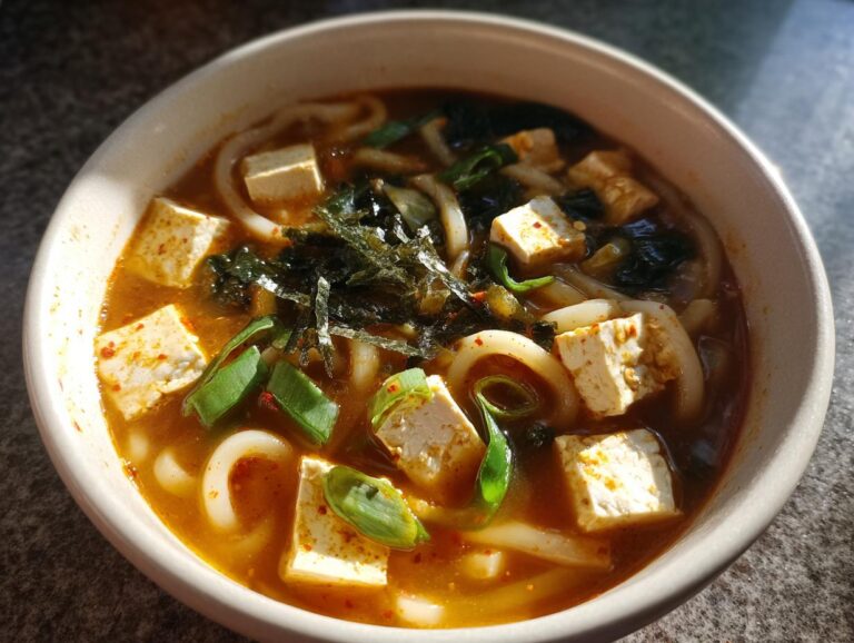Spicy miso udon
