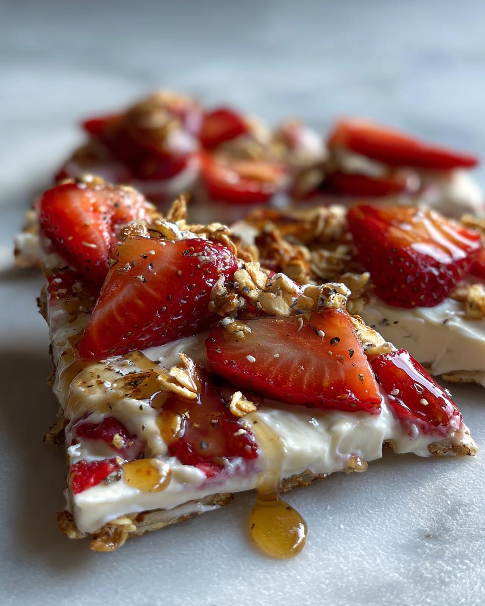 Strawberry yogurt bark - detail 1