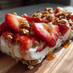 Strawberry yogurt bark