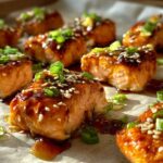 Teriyaki salmon bites